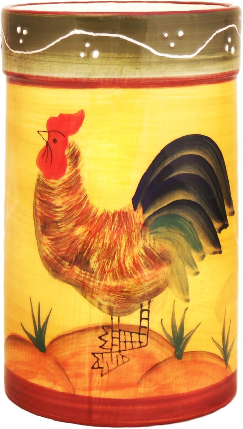 Tuscan Sunshine Country Rooster Hand Painted collection (CANISTER SET) - Image 5