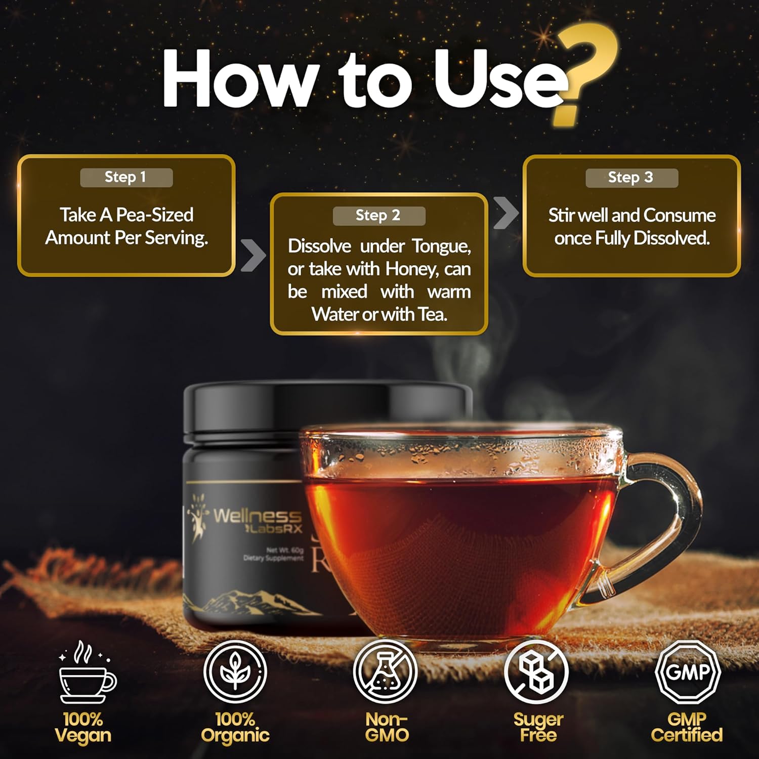 Shilajit Pure Himalayan Organic Shilajit Resin – Himalayan Shilajit Supplement- Maximum Potency and Pure Shilajit for Men, Gold Grade Natural Shilajit with 85+ Trace Minerals and Fulvic Acid – 60g - Image 4