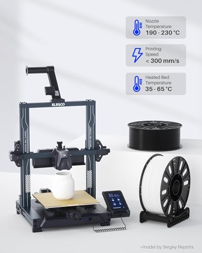 ELEGOO PLA Filament 1.75mm Bundle 4KG, 3D Printer Filament Dimensional Accuracy +/- 0.02mm, 4pcs 1kg Spool(2.2lbs) Fit Most FDM 3D Printers (Black, White, Dark Blue, True Red) - Image 38